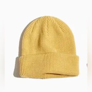 Urban Outfitters waffle Yellow Knit Beanie